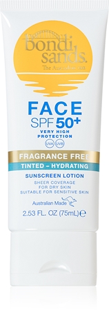 Bondi Sands SPF 50+ Fragrance Free protective tinted cream for face for ...