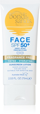 Bondi Sands SPF 50+ Fragrance Free ochranný tónovací krém na obličej pro suchou pleť