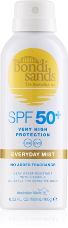 Bondi Sands SPF 50+ Everyday Mist vedenkestävä suihke auringonottoon
