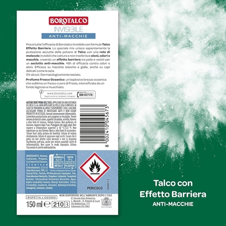 Borotalco Invisibile Fresco Oceanico deodorante spray con effetto 48 ore