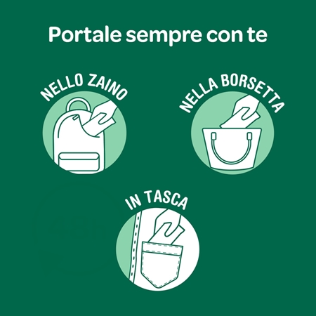Borotalco Originale Deo Salviette salviette rinfrescanti umidificate per gambe, corpo e ascelle