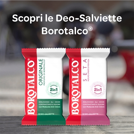 Borotalco Originale Deo Salviette salviette rinfrescanti umidificate per gambe, corpo e ascelle