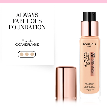 Bourjois Always Fabulous стійкий тональний крем SPF 20