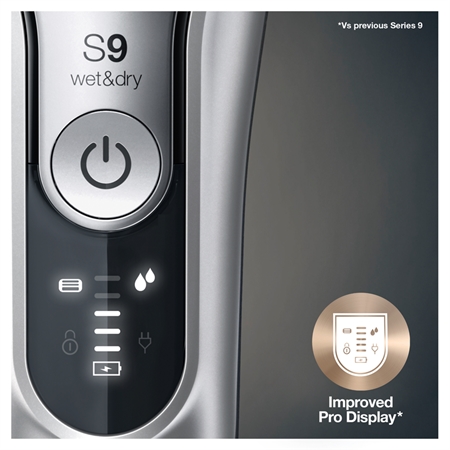 Braun Series 9 9390cc Silver with Clean&Charge System ξυριστική μηχανή με λεπίδες