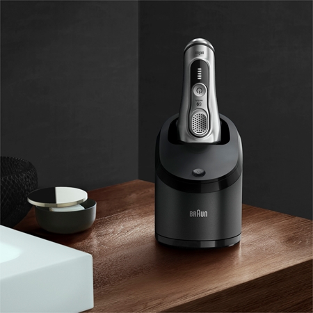 Braun Series 9 9390cc Silver with Clean&Charge System ξυριστική μηχανή με λεπίδες