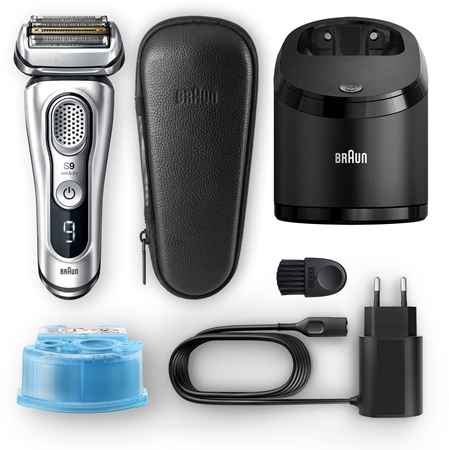 Braun Series 9 9390cc Silver with Clean&Charge System ξυριστική μηχανή με λεπίδες