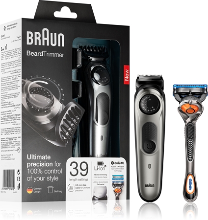 Braun Beard Trimmer BT7020 trimmer per capelli e barba + astuccio