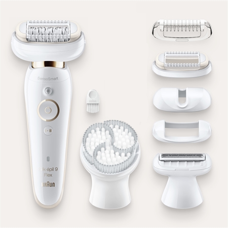 Braun Silk-épil 9 S9030 epilátor s plne flexibilnou hlavou na nohy, telo a podpazušie