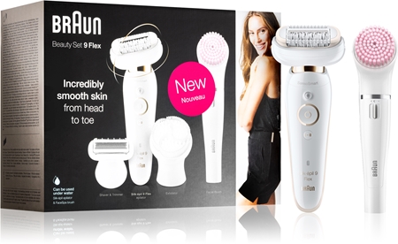 Braun Silk-épil 9 Flex 9100 Beauty Set Epilierer mit Reinigungsbürstchen
