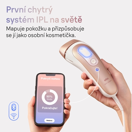 Braun Smart Skin Expert IPL7147 chytré IPL zařízení pro odstranění chloupků na tělo, tvář, oblast bikin a podpaží