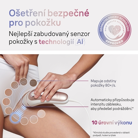 Braun Smart Skin Expert IPL7147 chytré IPL zařízení pro odstranění chloupků na tělo, tvář, oblast bikin a podpaží