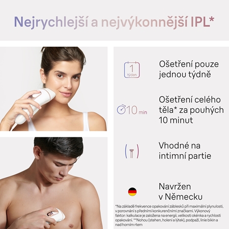 Braun Smart Skin Expert IPL7147 chytré IPL zařízení pro odstranění chloupků na tělo, tvář, oblast bikin a podpaží