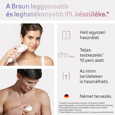 Braun Smart Skin Expert IPL7147 okos IPL készülék szőrtelenítéshez testre, arcra, bikinivonalra és hónaljra