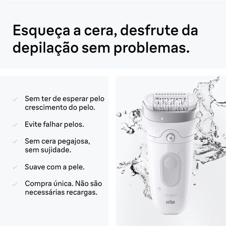 Braun Silk-épil 7 7-060 depiladora para depilação a seco e a molhado