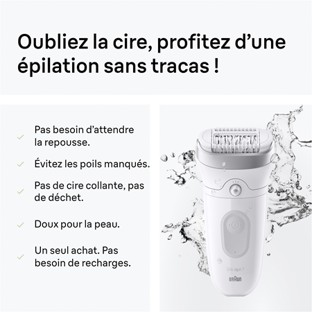 Braun Silk-épil 7 7-060 épilateur pour un rasage à sec ou sur peau humide