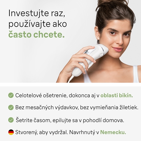 Braun Silk-expert PRO 3 IPL3020 IPL epilátor na telo, tvár, oblasť bikín a podpazušia