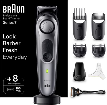 Braun Series 7 BT7420 aparador de barba + ferramentas de barbeiro