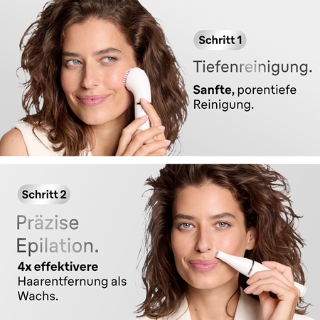 Braun Face 810 Epilierer mit Reinigungsbürstchen für das Gesicht