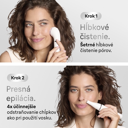 Braun Face 810 epilátor a čistiaca kefa na tvár
