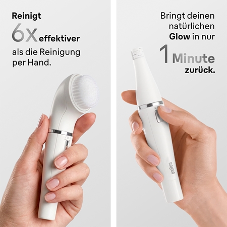 Braun Face 810 Epilierer mit Reinigungsbürstchen für das Gesicht