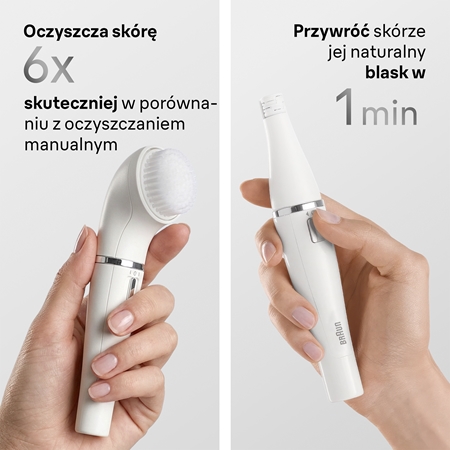 Braun Face 810 depilator ze szczoteczką do czyszczenia do twarzy
