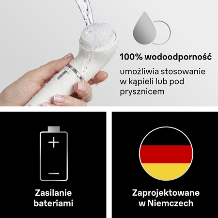 Braun Face 810 depilator ze szczoteczką do czyszczenia do twarzy