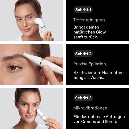 Braun FaceSpa Pro SE911 3-in-1-System zum Epilieren, Reinigen und Tonisieren des Gesichts