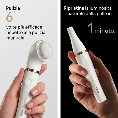 Braun FaceSpa Pro SE911 Sistema 3 in 1 per depilazione del viso, pulizia e tonificazione della pelle