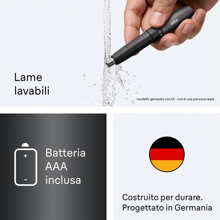 Braun Ear & Nose Trimmer EN20 tagliapeli per naso e orecchie