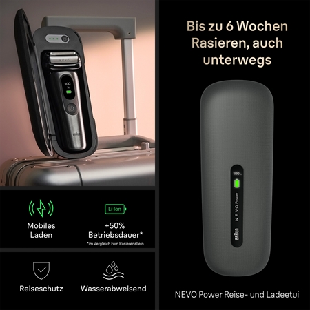 Braun NEVO 15010C Elektrorasierer mit Reinigungs- und Ladestation
