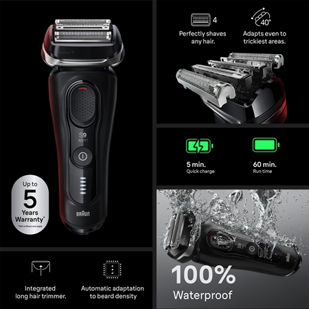 Braun Series 9 9110s Sport Electric Shaver for wet or dry shaving