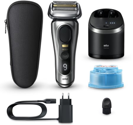 Braun Series 9 PRO+ 9567cc Electric Shaver with a cleaning and
