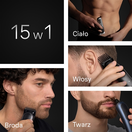 Braun All-In-One Series 7 AIO7580 zestaw do pielęgnacji włosów, zarostu i ciała 15 w 1