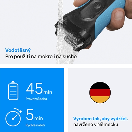 Braun Series 3+ 3040s elektrický holicí strojek
