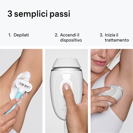 Braun IPL Silk·expert Mini PL1115 epilatore IPL per corpo, viso, zona bikini e ascelle