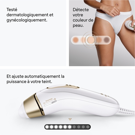 Braun IPL Silk·expert Pro 5 PL5221 dispositif intelligent pour épilation IPL pour le corps, le visage, le maillot et les aisselles