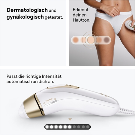 Braun IPL Silk·expert Pro 5 PL5412 intelligenter IPL-Haarentferner für Körper, Gesicht, Bikini- und Achselbereich