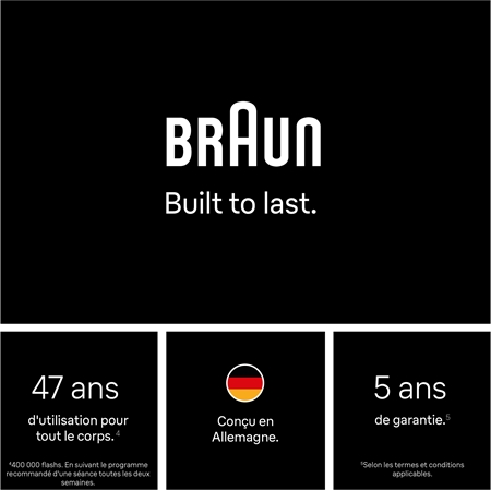 Braun Smart IPL Skin i·expert PL7321 épilateur IPL intelligent pour le corps, le visage, la zone du maillot et les aisselles