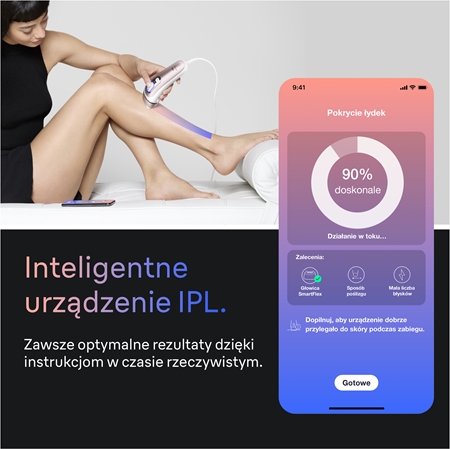 Braun Smart IPL Skin i·expert PL7432 inteligentne urządzenie IPL do usuwania owłosienia na ciało, twarz, okolice bikini i pachy