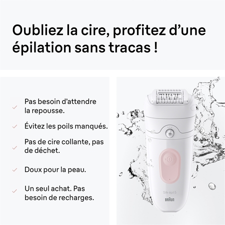 Braun Silk-épil 5 5-251 épilateur pour un rasage à sec ou sur peau humide