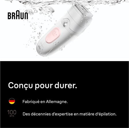 Braun Silk-épil 5 5-251 épilateur pour un rasage à sec ou sur peau humide