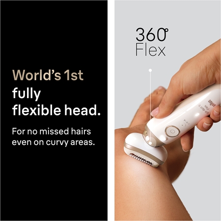 Braun Silk-épil 9 Flex 9-030 3D epilator with fully flexible head for wet or dry shaving