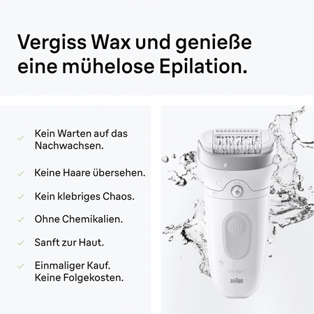 Braun Silk-épil 7 7-030 Epilierer für die Nass- und Trockenrasur