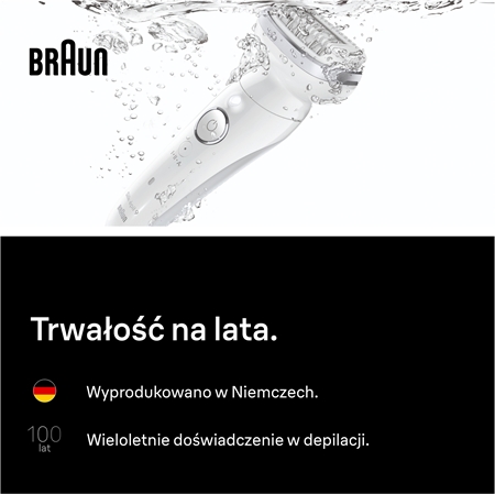 Braun Silk-épil 9 9-011 epilator z maksymalnie elastyczną głowicą do golenia na mokro i na sucho