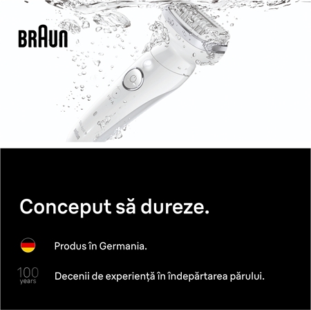 Braun Silk-épil 9 9-011 epilator cu cap complet flexibil pentru depilare umedă și uscată