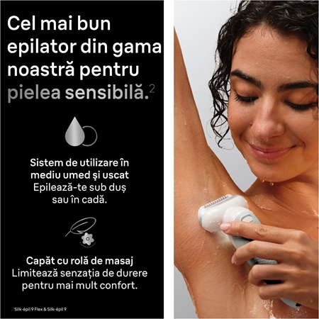 Braun Silk-épil 9 9-011 epilator cu cap complet flexibil pentru depilare umedă și uscată