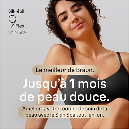 Braun Silk-épil 9 Flex SkinSpa 9-481 3D épilateur à tête entièrement flexible pour un rasage à sec ou sur peau humide