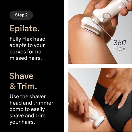 Braun Silk-épil 9 Flex SkinSpa 9-481 3D epilator with fully flexible head for wet or dry shaving