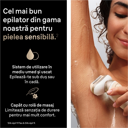 Braun Silk-épil 9 9-060 3D epilator cu cap complet flexibil pentru depilare umedă și uscată
