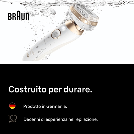 Braun Silk-épil 9 9-060 3D epilatore con testina completamente flessibile per la rasatura sia a secco che sotto l’acqua